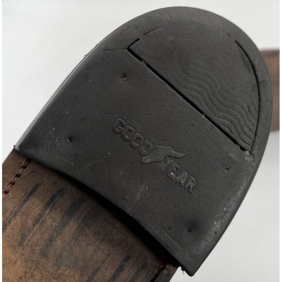 Hanover LB Sheppard Vtg Shoes Derby Pebbled Brown Leather 11 C/R Goodyear Welt - Picture 14 of 14